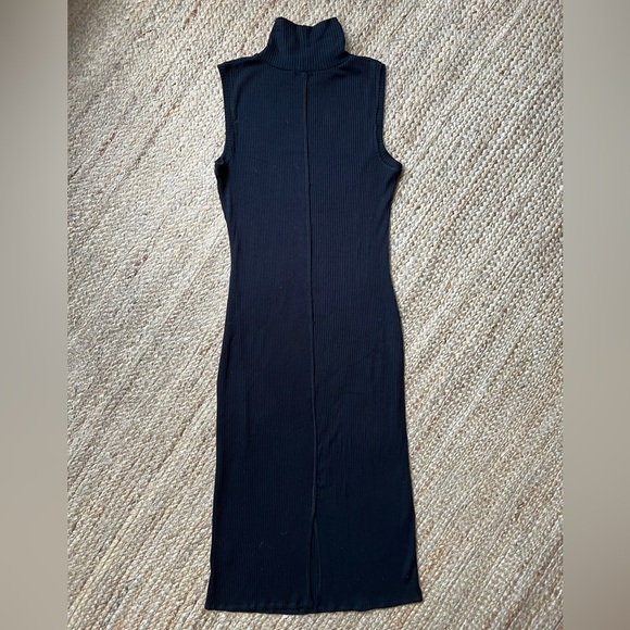 Anthropologie Black Cowl-Neck Sleeveless Midi Dress Size Small - Picture 4 of 4